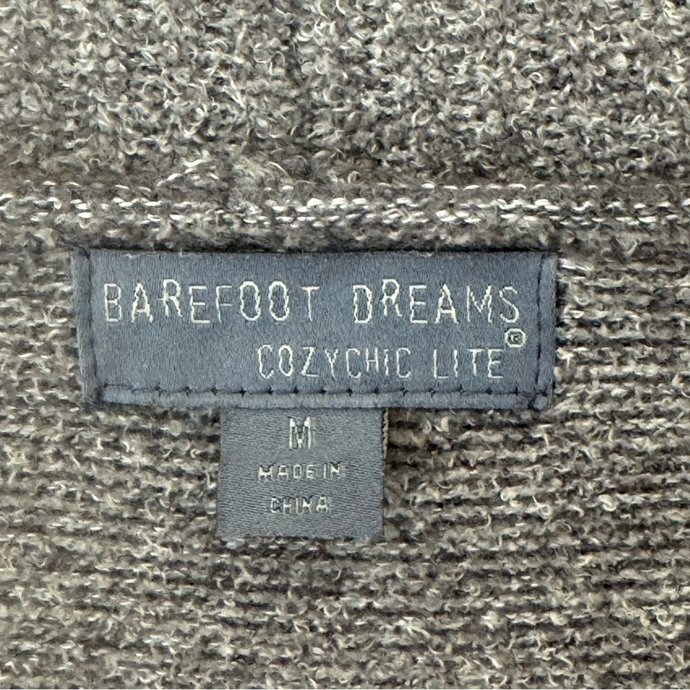 BAREFOOT DREAMS Cozychic Lite Knit Circle Cardigan Gray Open Front Size Medium - Picture 2 of 14
